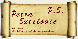 Petra Šutilović vizit kartica